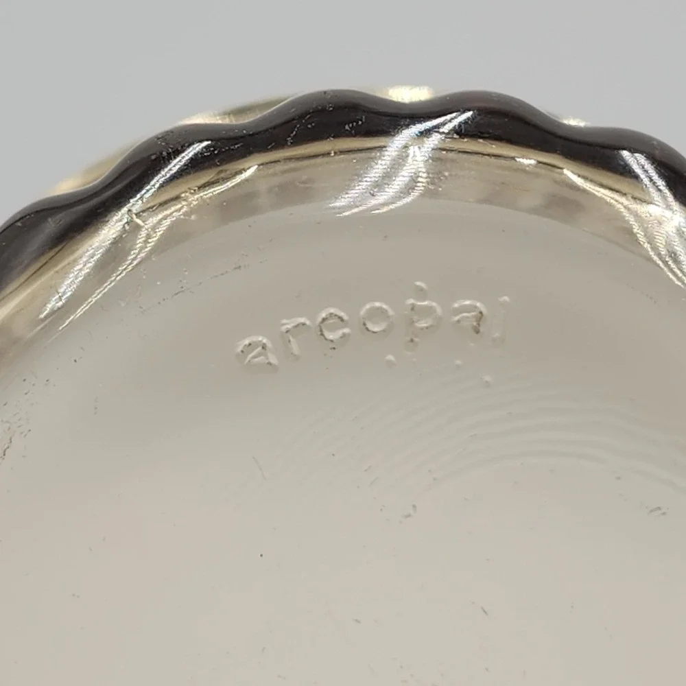 Vintage Arcopal France Ramekin Brown Ribbed Glass Creme Brulee Prep Bowl 3.25